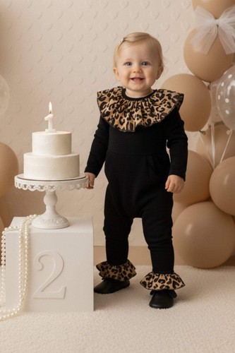 Black romper long sleeve - black,