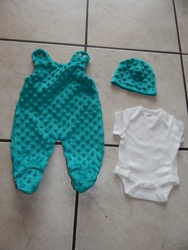 Babystrampler uni aquamarin - , in