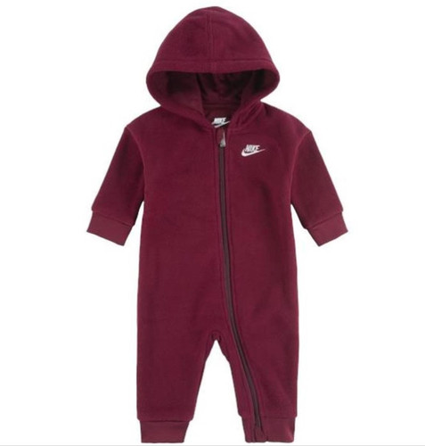 Nike baby fleece hooded romper - fleece,