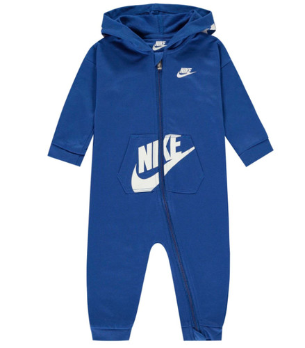 Nike baby hooded romper blue - nike,