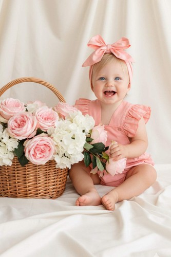 Adorable babygrow salmon - babygrow,
